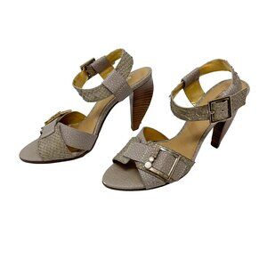 Dumond Snakeskin Leather High Heels